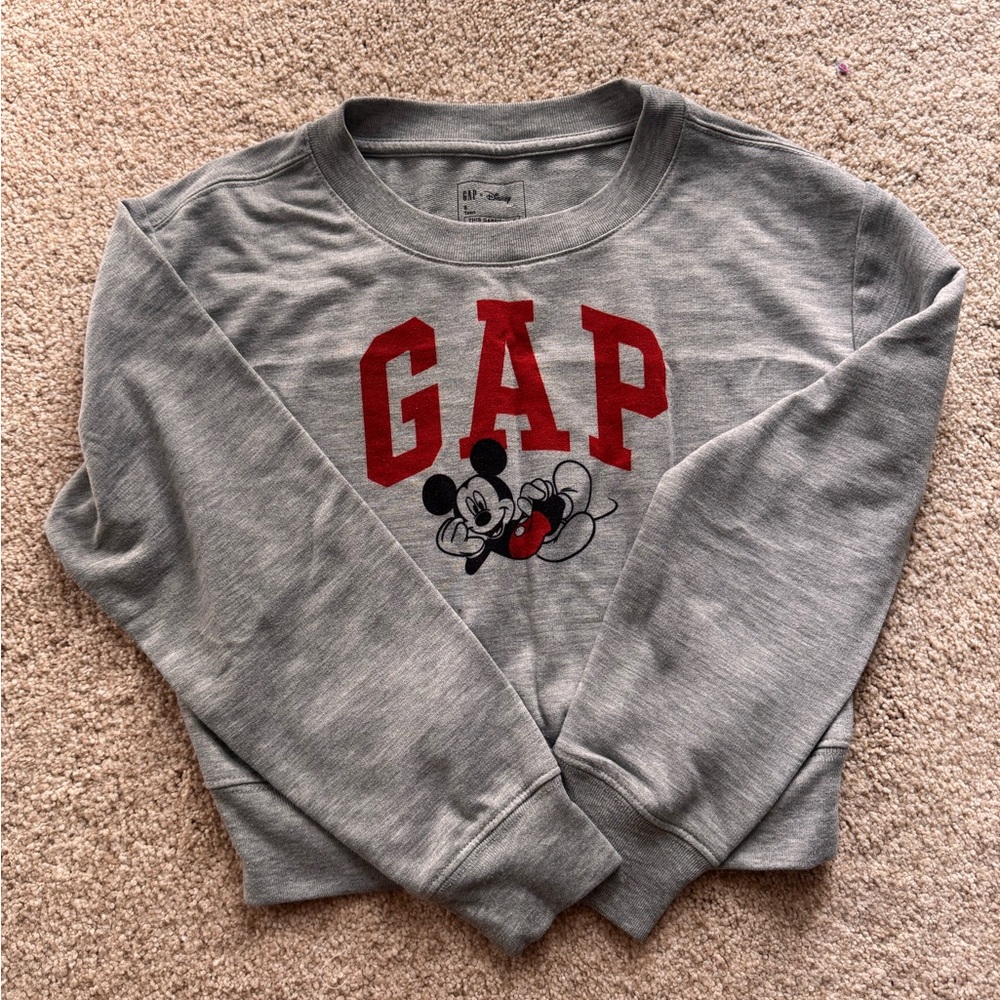 GAP x Disney Gray Crewneck sweatshirt and pants